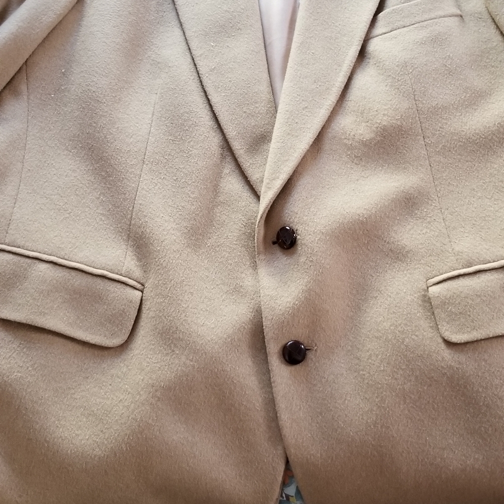 Mens savile row camel wool sport coat